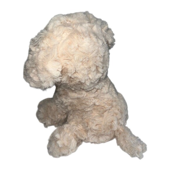 Golden Labradoodle Dog Plush 8" Realistic Stuffed Animal Sitting Cream - Picture 10 of 13